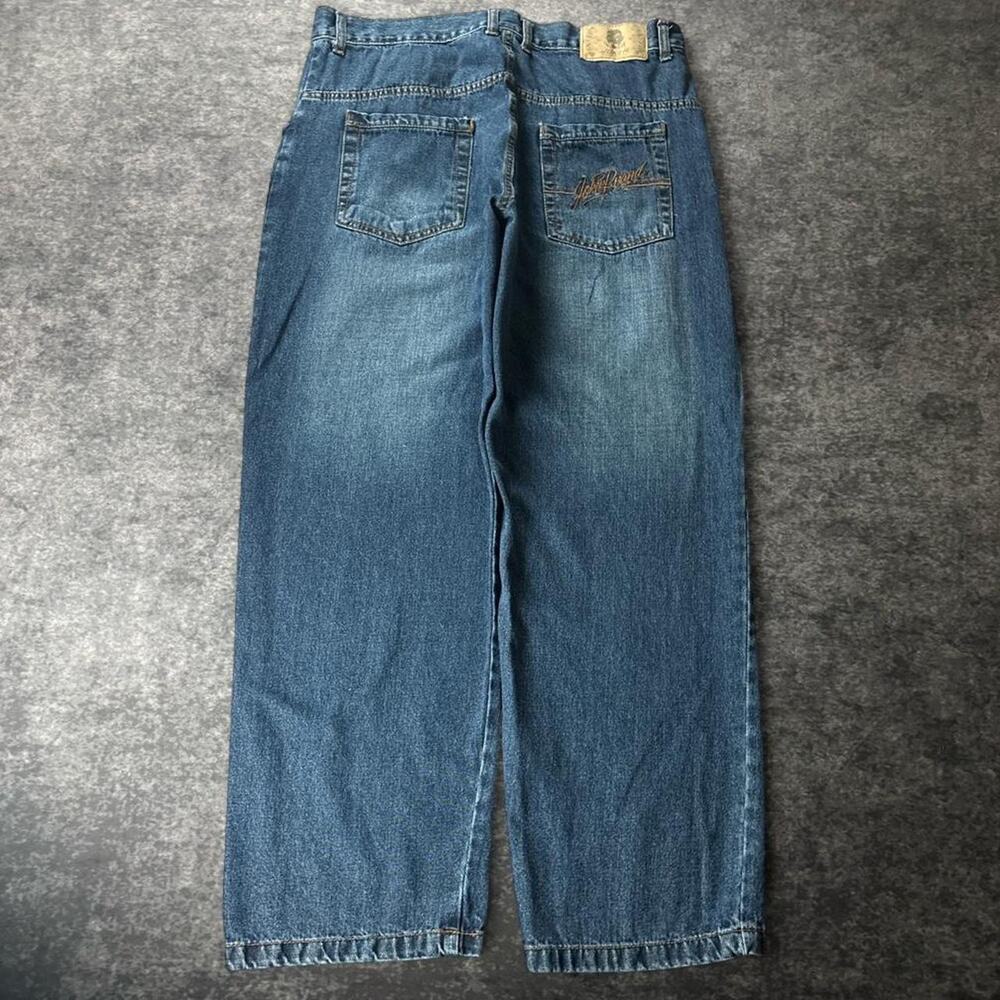 Vintage Y2K Joker Brand Men’s 40x32 Baggy Wide Leg Blue Jeans Hip Hop Skater